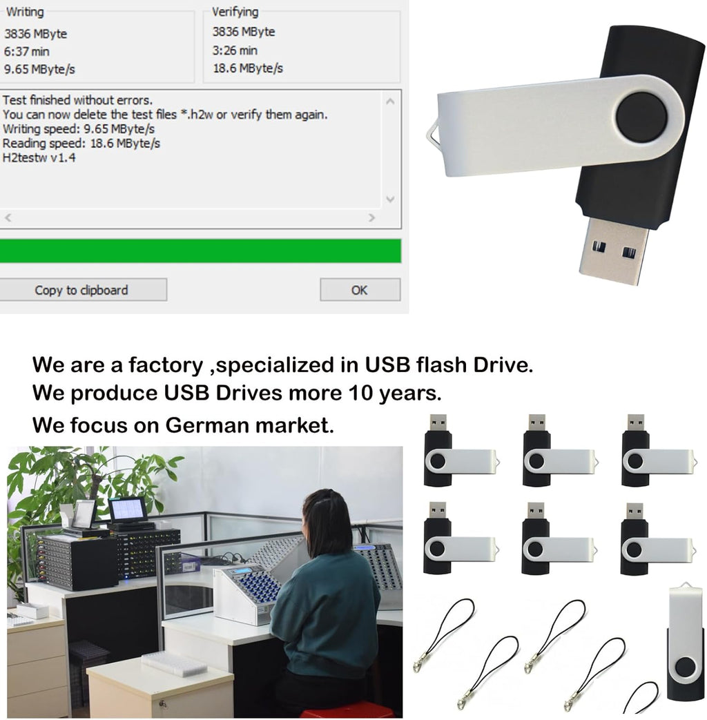lcwamy 4GB Flash Drives 100 Pack USB Drives Bulk USB Flash Drive 100 Pack Flash Drive Bulk Thumb Drive Pendrive CupShadow (Black, No Logo)