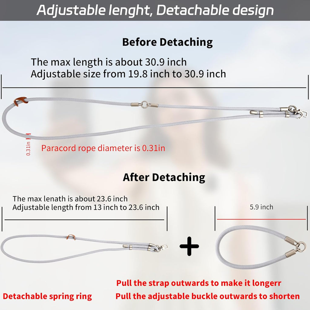 3-in-1 Adjustable Phone Lanyard Crossbody Cell Phone Neck Strap Universal Mobile Wrist Lanyard