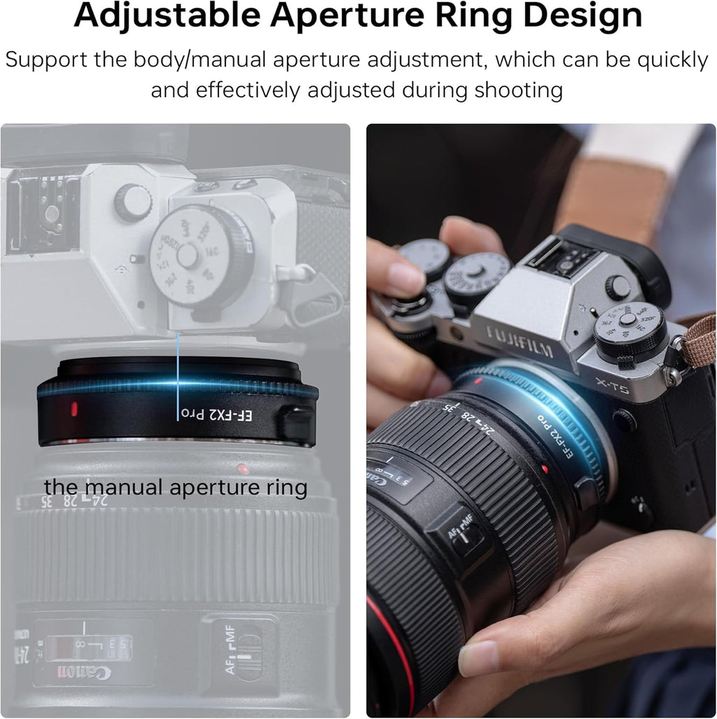 VILTROX EF-FX2 Pro Auto Focus Lens Adapter 0.71x Focal Reducer Speed Booster Adapter Compatible with Canon EF Mount Lens to Fuji X-Mount Camera X-T3 X-T2 X-T20 X-T10 X-T100 X-PRO 2 X-E3 X-A20