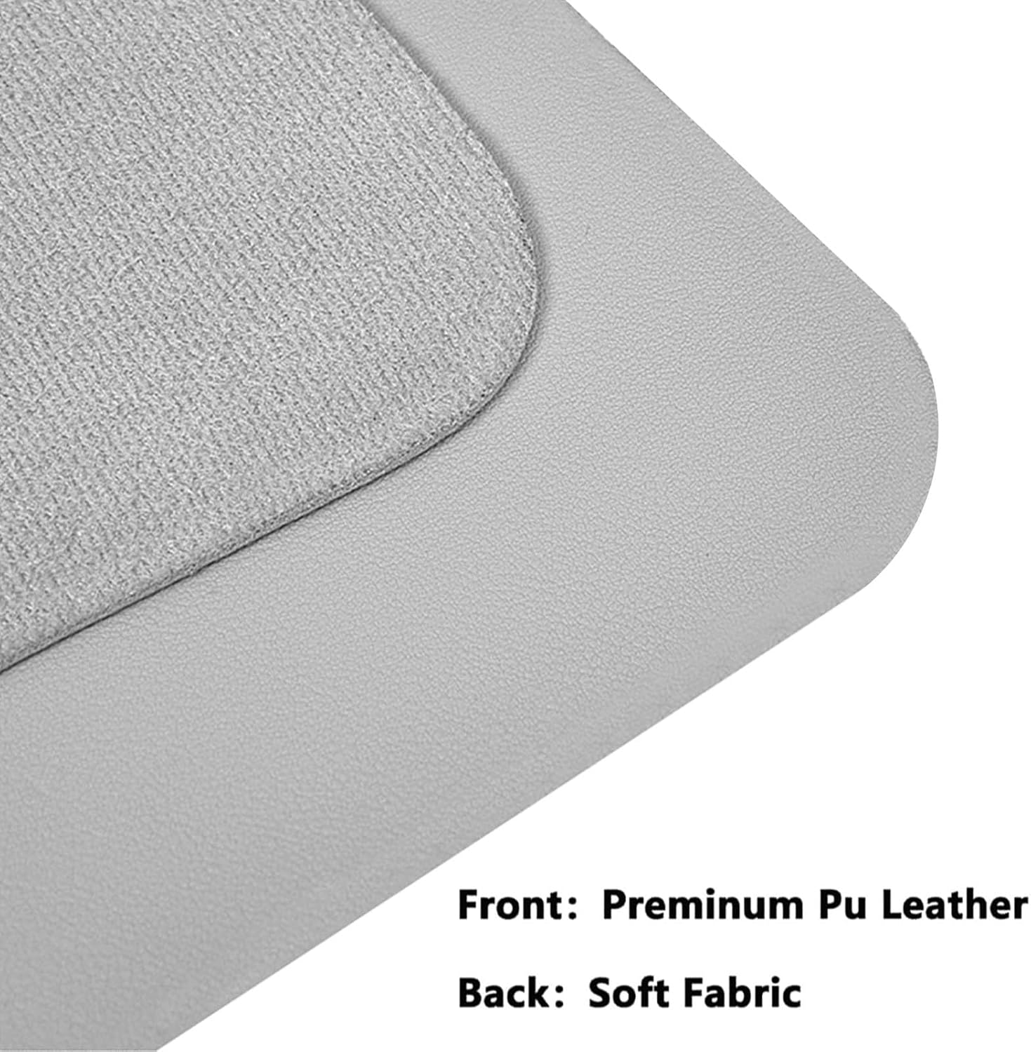 PU Leather Desk Pad Protector Gaming Mouse Pad Non Slip Desk Mat for Keyboard and Mouse Waterproof Desk Writing Pad for Office and Home Desk Accessories(Gray, 31.5 * 15.7)