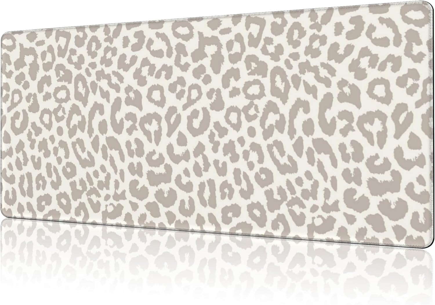 Mouse Pad Large Leopard Print Non-Slip Gaming Desk Mat with Stitched Edge Laptop Keyboard Desk Pad for Work Home Gaming (35.4 x 15.7 Inches)