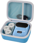 Case Compatible with Phomemo M110 Label Maker - Portable Mini Bluetooth Thermal Label Maker Carrying Storage Bag for Printer Labels, USB Cable and Accessories Black (Box Only)-Blue