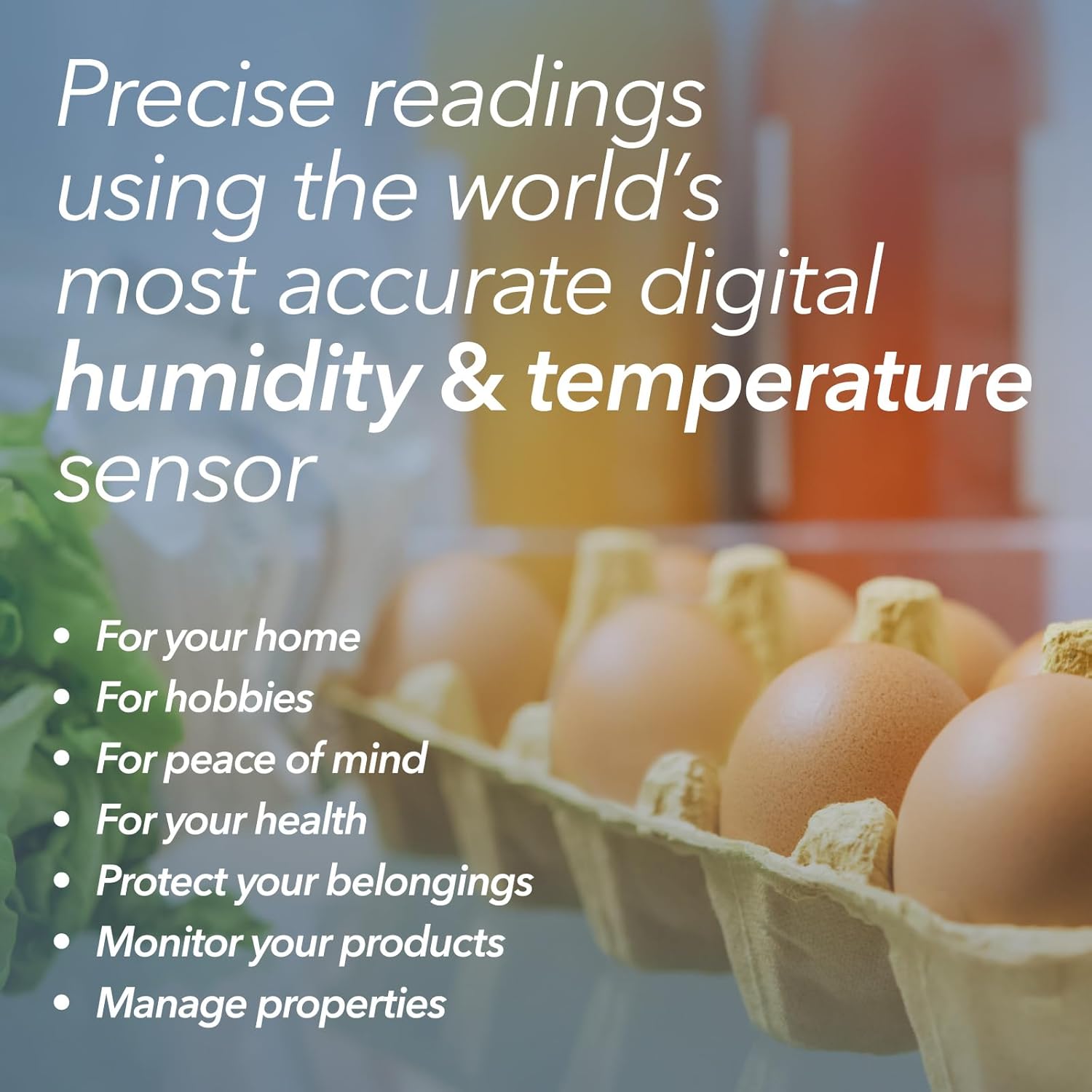 SensorPush HT.w Smart Temperature Sensor & Humidity Sensor - Bluetooth Thermometer & Hygrometer with App Monitoring - Water Resistant Temperature & Humidity Monitor for RV, Basement, Fridge (4 Pack)