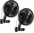 Spider Farmer 2-Pack Grow Tent Clip Fan 6", EC Motor, Custom 10 Dynamic Wind Speeds and 10-Level Oscillation, Weatherproof IP-54, Powerful Airflow but Quiet for Hydroponics Circulation Cooling
