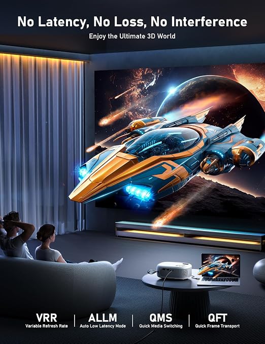 Fiber Optic HDMI Cable 328FT, 8K HDMI 2.1 Cable, High-speed 48Gbps, Support - Image 3