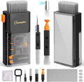 Keyboard Cleaning Kit Keyboard Cleaner, All in One Computer Screen and Laptop Cleaner, Compact Portable Electronic Laptop Cleaning Kit with Soft Brush and Spray for MacBook iPad iPhone Earbud, Black
