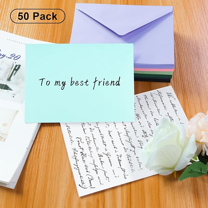50 Pack A7 Envelopes, Light Blue Greeting Card Envelopes Self Seal, 5.24 x 7.24 - Image 4