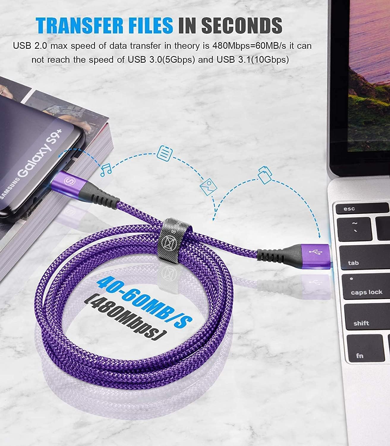sweguard USB Type C Charger Cable [3-Pack,10ft+6.6ft+3.3ft] iPhone 16 Charger Nylon Braided Cord for iPhone 16 15 Pro Max Plus Samsung Galaxy S24 S23 S22 S21 S20 S10 Note 20 10 A54 Pixel LG Moto PS5