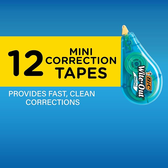 BIC Wite-Out Brand Mini Correction Tape, 16.4 Feet, Compact Tape Office or - Image 2