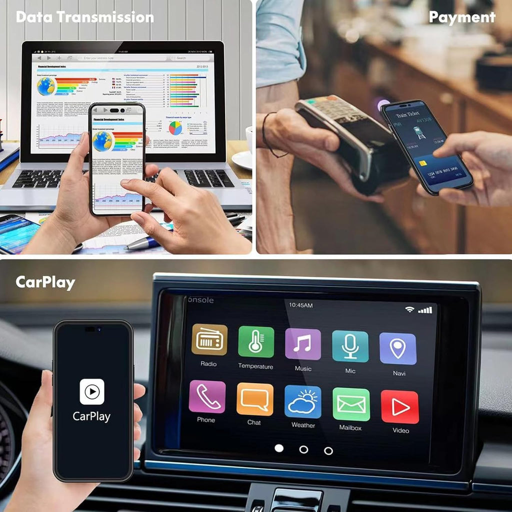 Battery Case for iPhone 15 Plus, 12000mAh Rechargeable Portable Charging Case with Wireless Charging Compatible for iPhone 15 Plus (6.7 inch) with Carplay Extended Battery Pack Charger Case (Black)