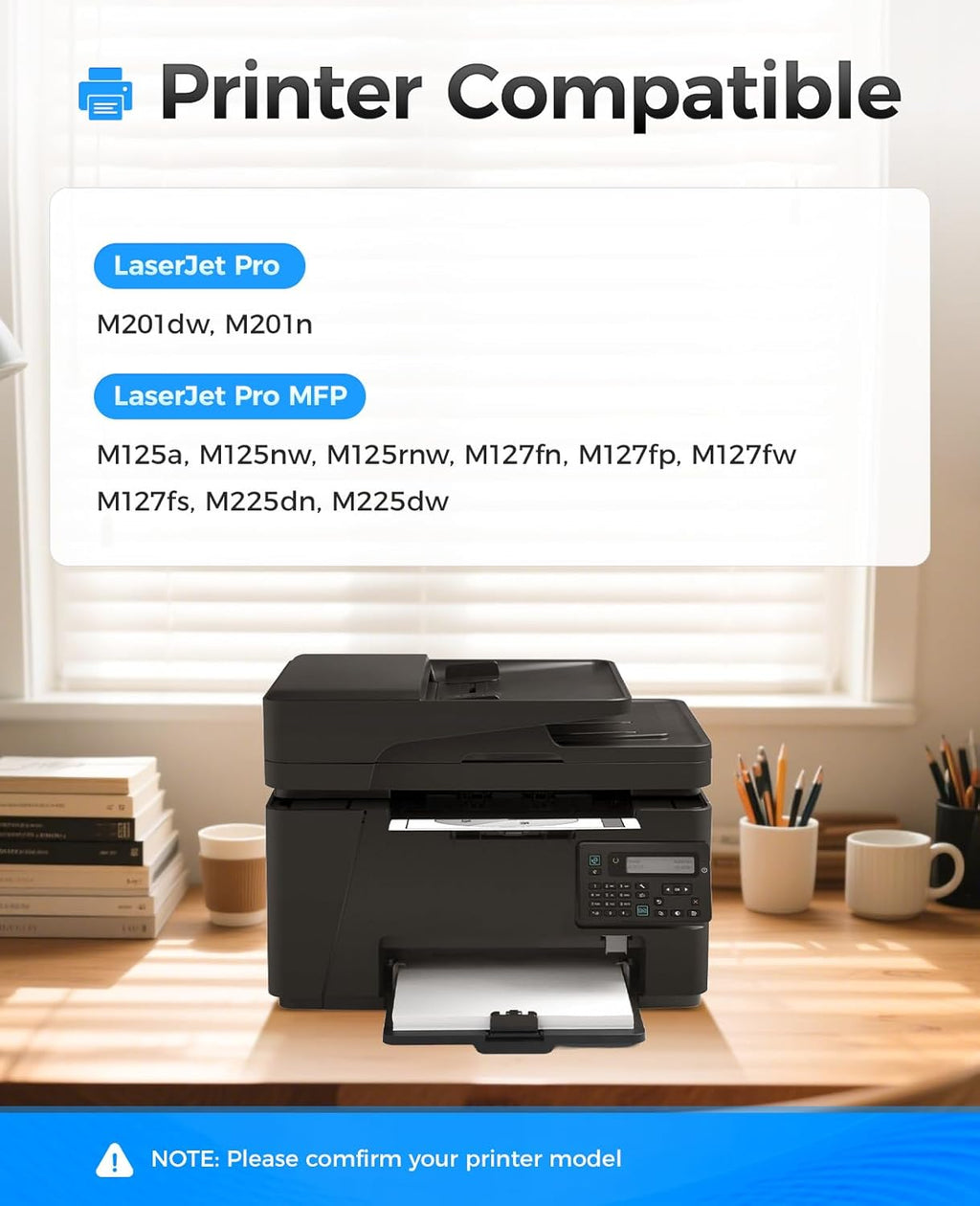 83A Black Toner Cartridge 2-Pack High Yield Replacement for HP 83A CF283A Compatible with LaserJet Pro MFP M125a M125nw M125rnw M127fn M127fp M127fw M127fs M201dw M201n M225dn M225dw Printer Ink Copy