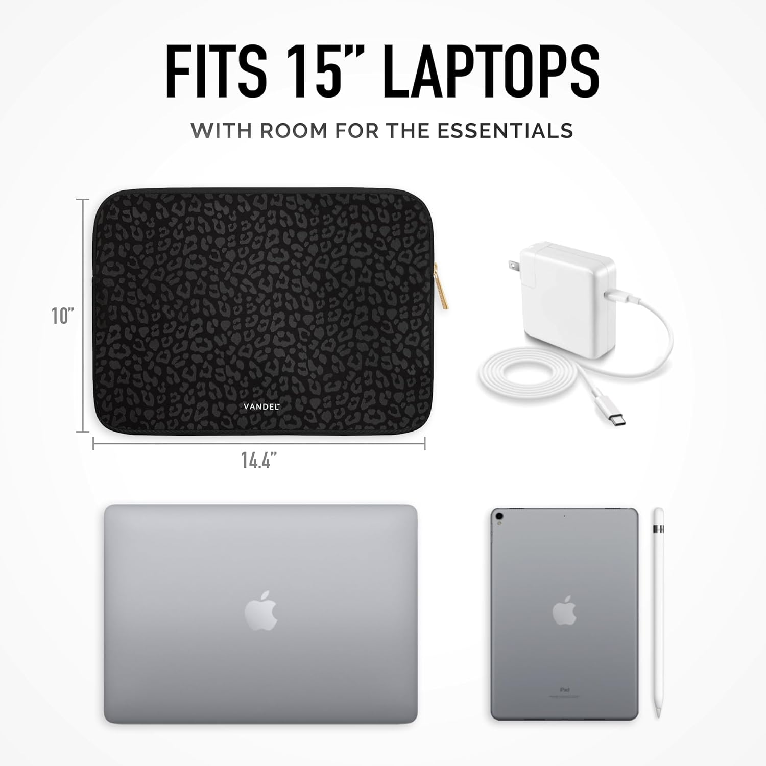 Vandel Slim MacBook Air 15 Inch Laptop Sleeve, 15 inch Laptop Case, Protective MacBook Pro Case, Dell XPS 15 Cover, Surface, Mac Book Air Pouch, Computer Carrying Bag