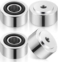 Facmogu 4PCS Silver Aluminum Alloy Speaker Isolation Feet, Turntable Isolation Pad for Reduce Vibration & Resonance, Speaker Spike Pads with Non-Slip Rubber Ring for Amplifier HiFi Devices Recorder CD