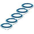 TRUECABLE Cat6 Component Rated Patch Cable, Unshielded (U/UTP), 25ft, Blue, 28AWG Solid Copper, Snagless 10G High-Speed Ethernet Cable, PoE++ 4PPoE 100W, UL Listed, RoHS-3, 5 Pack