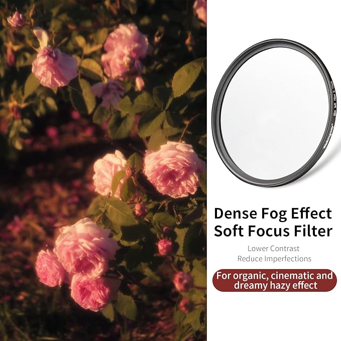 Walking Way 43MM White Pro Mist Diffusion Lens Filter, Dreamy Fog & Soft Glow - Image 2