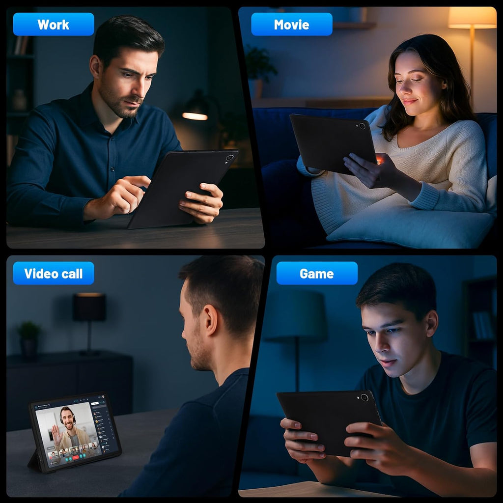2025 Latest Upgraded Android 15 Tablet 10 Inch, 24GB+128GB+1TB Expand, WiFi 6 BT 5.4, Type-C Fast Charging, Dual Camera, Widevine L1 HD IPS Screen with Keyboard