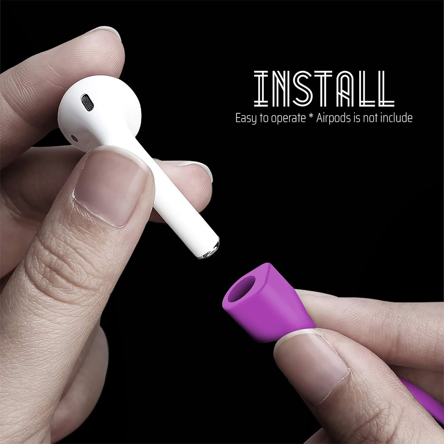 Ultra Strong Magnetic Airpod Pro Strap Anti-Lost Cord Sports Lanyard Compatible with Airpods 3rd 2nd Generation Pro 3 2 1 (3 Purple)