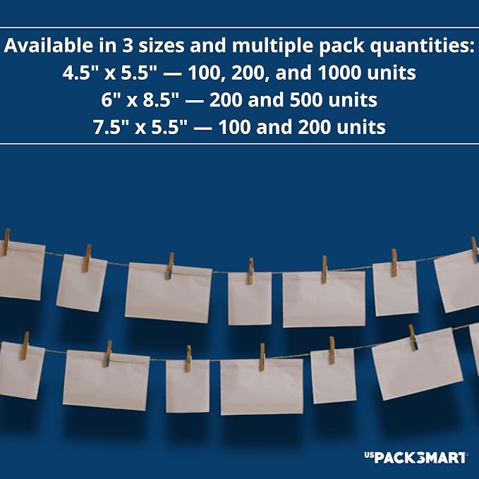 500 Units, 4.5"x5.5" Clear Packing List Shipping Label Envelopes - Image 3