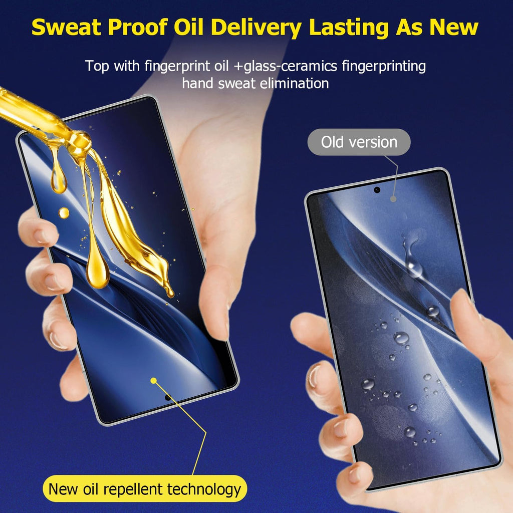 [4Pack] Screen Protector For Galaxy S25 Ultra [Tempered Glass] [Japan Glass with 9H Hardness] Fingerprint unlock with installation frame HD clear Screen Protector