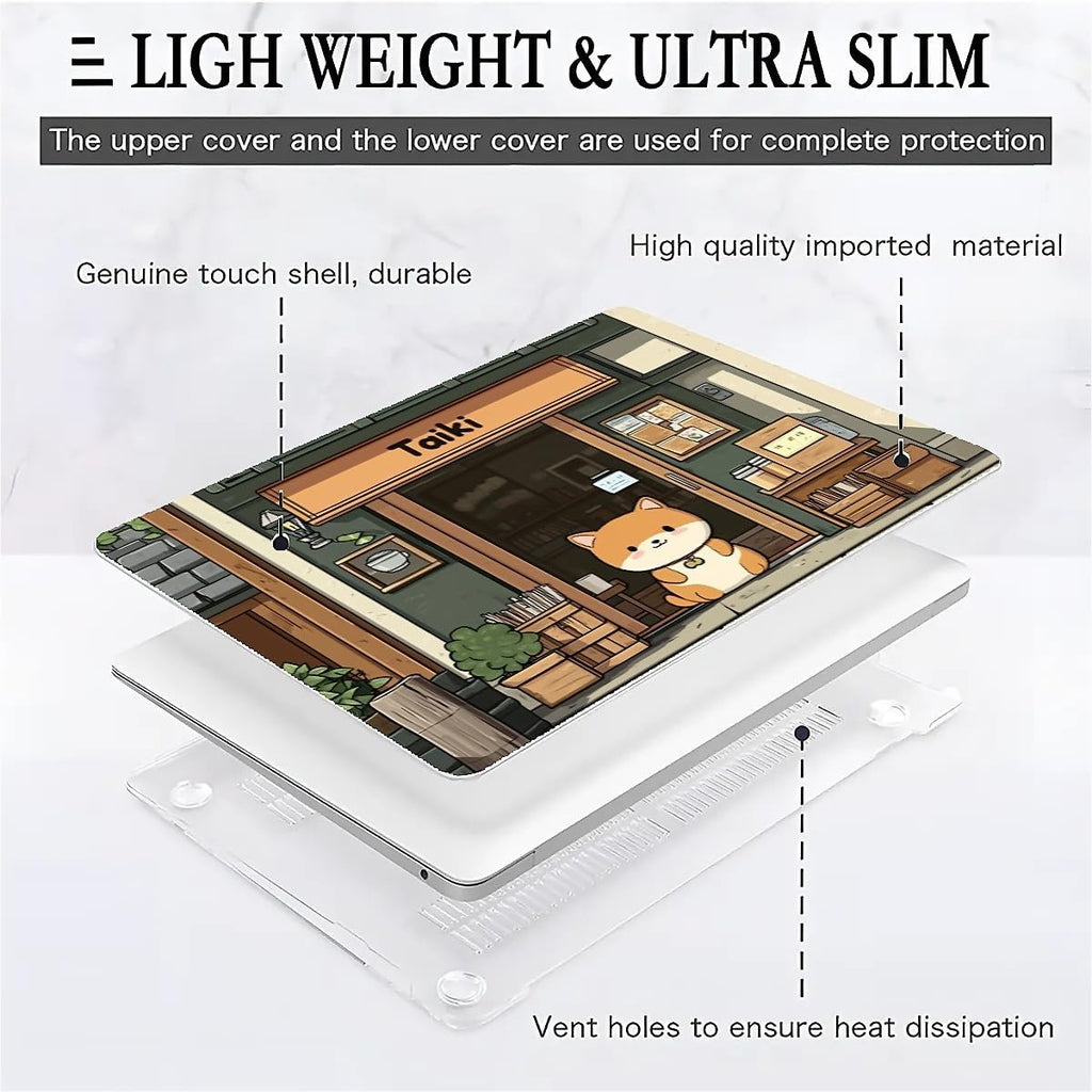 Compatible with MacBook Air 13.3 13.6 Inch Case 2022 2021 2020 2019 Plastic Hard Shell Case Cover,13.6 Air (A2681) M2 2022, A Cute Shiba