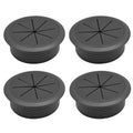 Desk Grommet 2" (50 mm), Desk Hole Cover for Cables Black, Cable Grommet ABS Plastic, Desk Hole Grommet for Office and Home Table Cable, Detachable & Flexible Cable Cord Organizer-4 Pcs