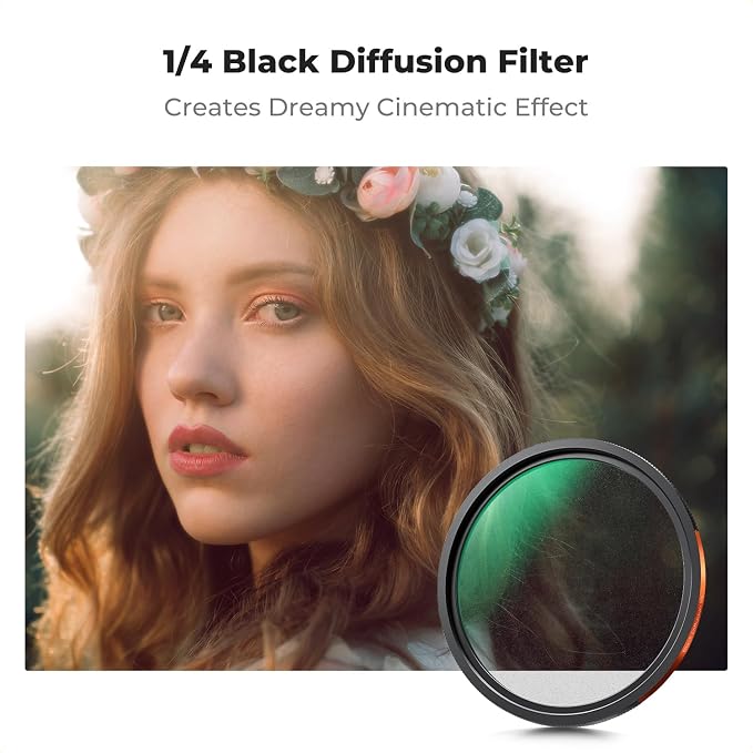 K&F CONCEPT 67mm Magnetic 1s Swap 5-Pack: CPL + VND2-32 + Black Diffusion 1/4 + - Image 6
