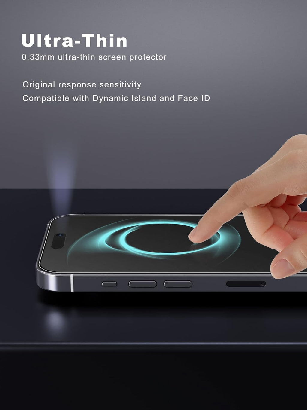 2 Pack for iPhone 16 Pro Max Matte Screen Protector 6.9 inch, Anti Fingerprint Anti Glare Screen Protector Tempered Glass Easy Installation