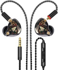 Vibes 202M Wired Earbuds - HiFi in Ear Monitor Headphones - Noise-Isolating Ear Buds w/ Mic - Clear Sound, Deep Bass & Comfort-Fit Gaming Earphones - MMCX to 3.5mm & Silver Plated Cord, Carrying Case