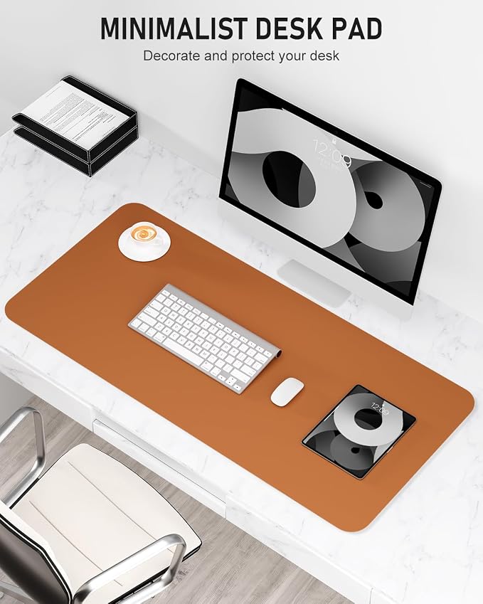 Desk Pad, 23.6" x 13.8" PU Leather Non-Slip Desk Mat Large Mouse Pad - Image 2
