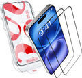 Screen Protector for iPhone 16 Plus – MagicBox Tempered Glass Screen Protectors with 2 Applicators and iPhone 16 Plus Accessories - Edge-to-Edge Protection, 9H Hardness, Oleophobic Coating