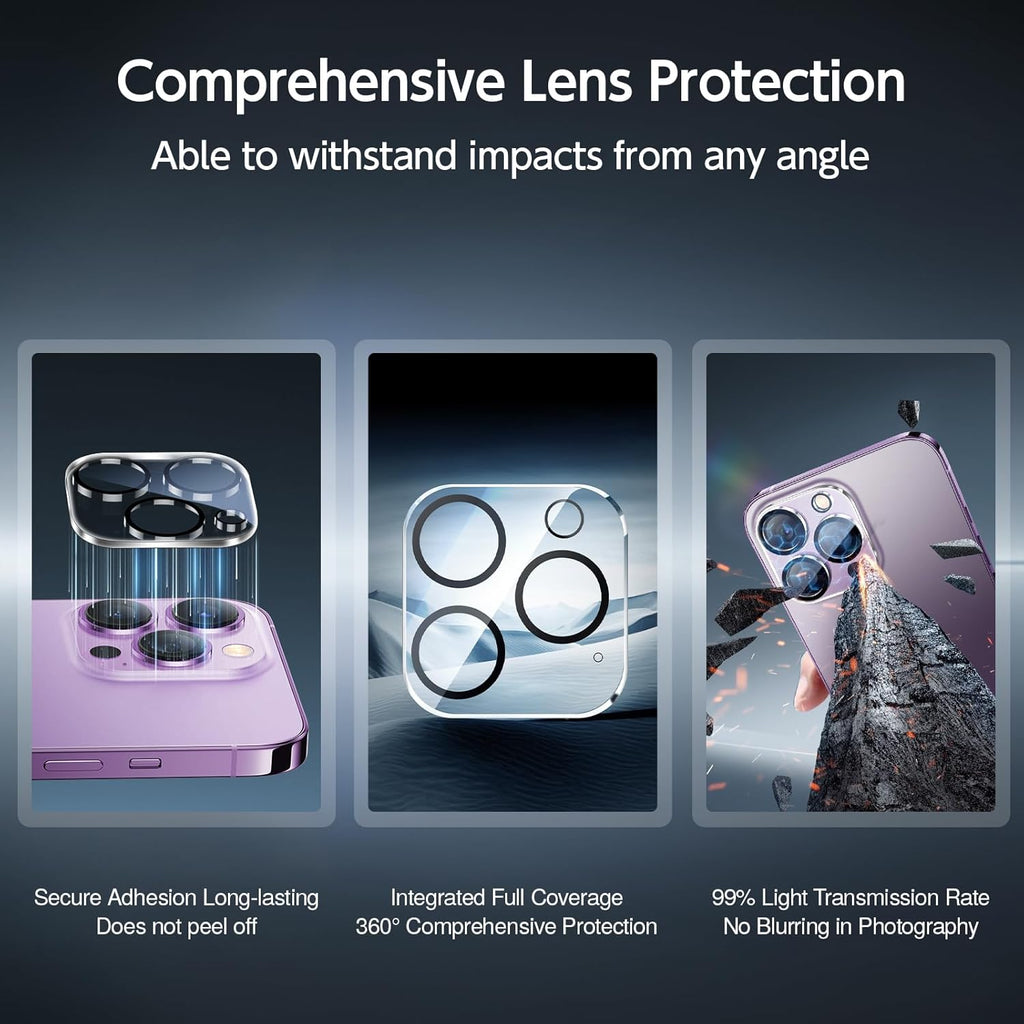 SMARTDEVIL 2+2Pack Privacy Screen Protector for iPhone 14 with Camera Lens Protector,Shatterproof Tempered Glass [True 28°Anti Spy] [9H Hardness] [Automatic Dust-Elimination Install] [Bubble Free]
