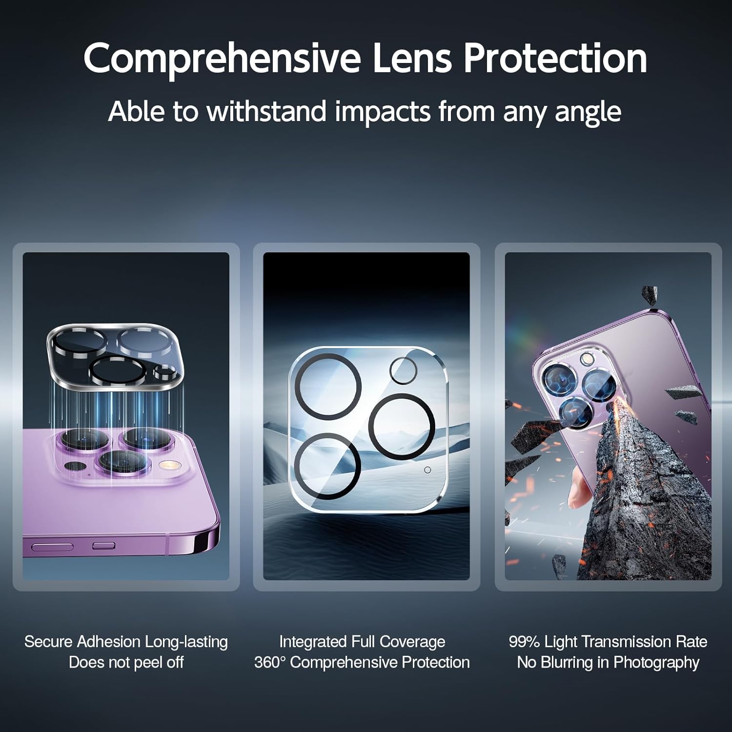 SMARTDEVIL 2+2Pack Privacy Screen Protector for iPhone 14 Pro with Camera Lens Protector,Shatterproof Tempered Glass [True 28°Anti Spy] [9H Hardness] [Automatic Dust-Elimination Install][Bubble Free]