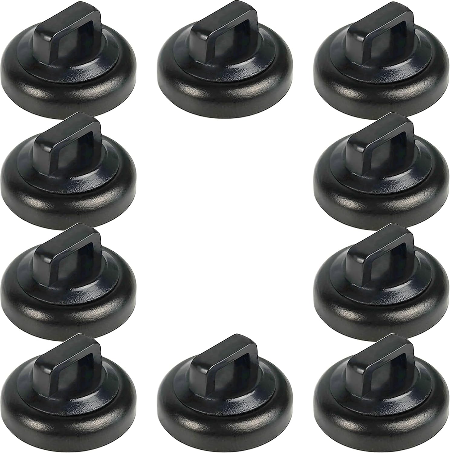 Magnet Zip Tie Mount Magnetic Zip Ties Mount Base Holder Multipurpose Wire Cable Holder Mount Wire Clips Management for Home Office Marine Electrical Wiring (D19 0.75in, 10 Piece)