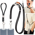 Pulpo 2-in-1 Cell Phone Wrist Strap and Lanyard Black - Anti Theft Phone Lanyard for Men & Women, Wrist Straps for Phones, Lanyards for Smartphones, Adjustable Cellphone Leash & Safety Strap Tether