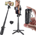 MAGIC JOHN Phone Tripod, Portable Selfie Stick, Pocket Size Selfie Stick for iPhone, Tripod for Phone with Wireless Detachable Remote Control for Photograph, Live Streaming, Video Recording