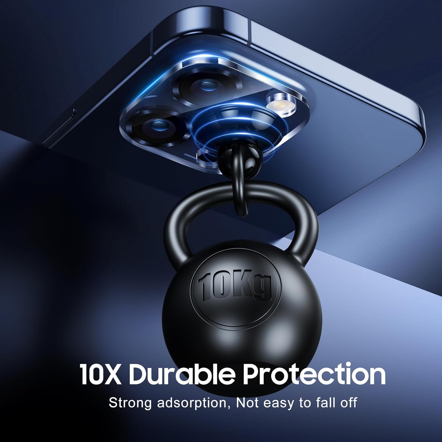 UniqueMe Compatible for 3 Pack iPhone 15 Pro/iPhone 15 Pro Max Camera Lens Protector, [Drop Protection] [Case Friendly] 9H Tempered Glass Camera Cover Screen [2023 New Version]- Blue