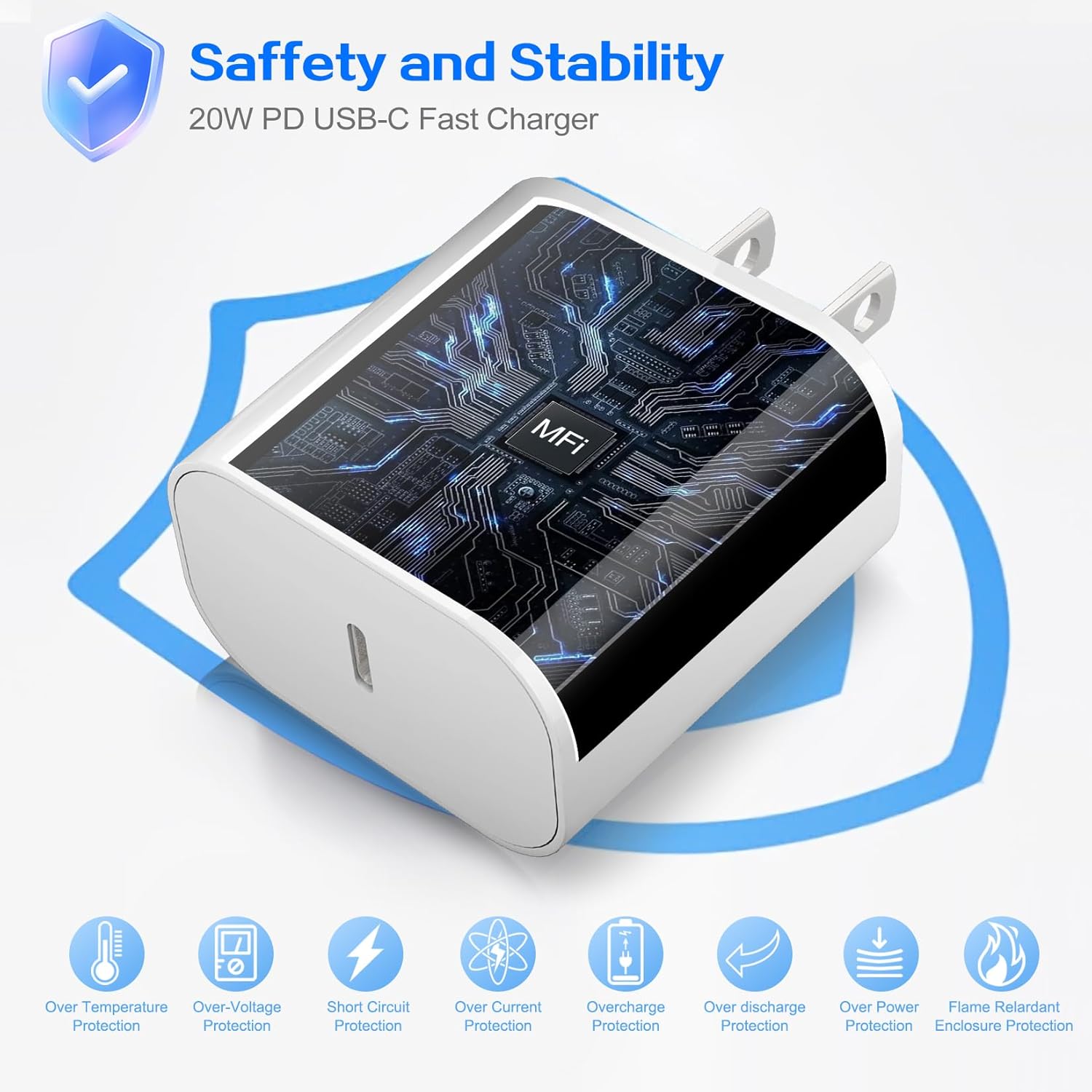 iPhone 16 Pro Charger Fast Charging 20W USB C Charger Block,2Pack Quick Type C Chargers with 6FT USB C Charging Cable Cord for iPhone 16 Pro Max/16 Pro/16e/16/iPhone 15 Pro Max/15 Pro/15 Plus,iPad Pro