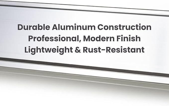 2" x 8" Aluminum Office Desk Nameplate Sign Holder 5 Pack - Image 9
