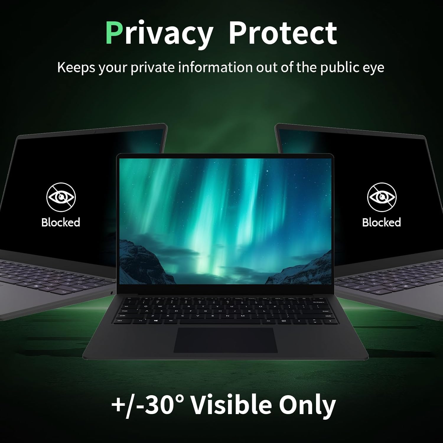 Laptop Privacy Screen 13.3 Inch-16:10 Aspect Ratio Anti-Glare Blue Light Film Computer Monitor Protector, Bubble-Free shield Removable 13in Filter for Lenovo HP Acer Asus Thinkpad Envy Xps