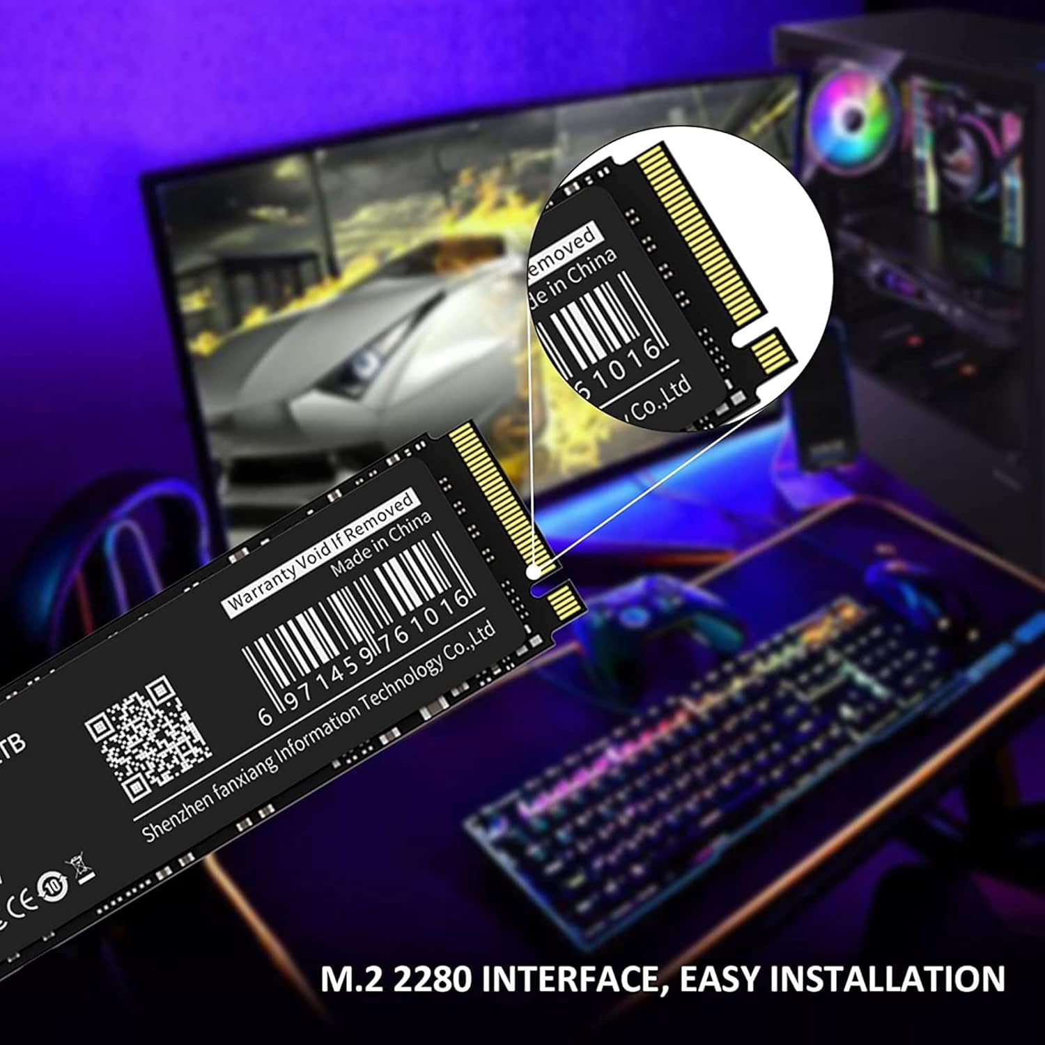 S501 1TB NVMe SSD 3D NAND 1.3 PCIe Gen3x4 M.2 2280 Internal Solid State Drive (Read/Write Speed up to 2,150/1,600 MB/s) Compatible with Laptop & PC Desktop