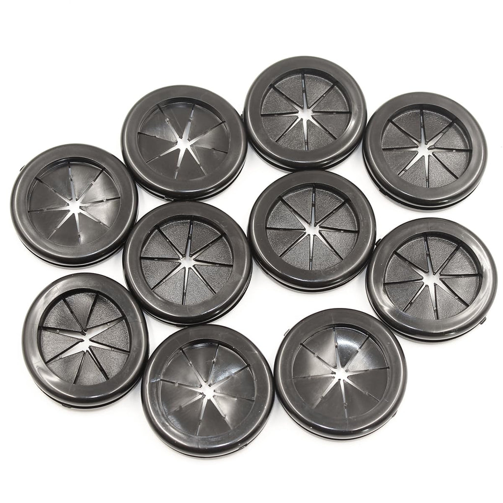 Rubber Grommets for Wiring, 1-3/8 Inch Drill Hole 1-3/16 Inch ID, Firewall Grommets Automotive Cable Cords Hoses Protection, Double-Sided Rubber Plugs for Round Holes, 10 Pcs, 30x35 mm