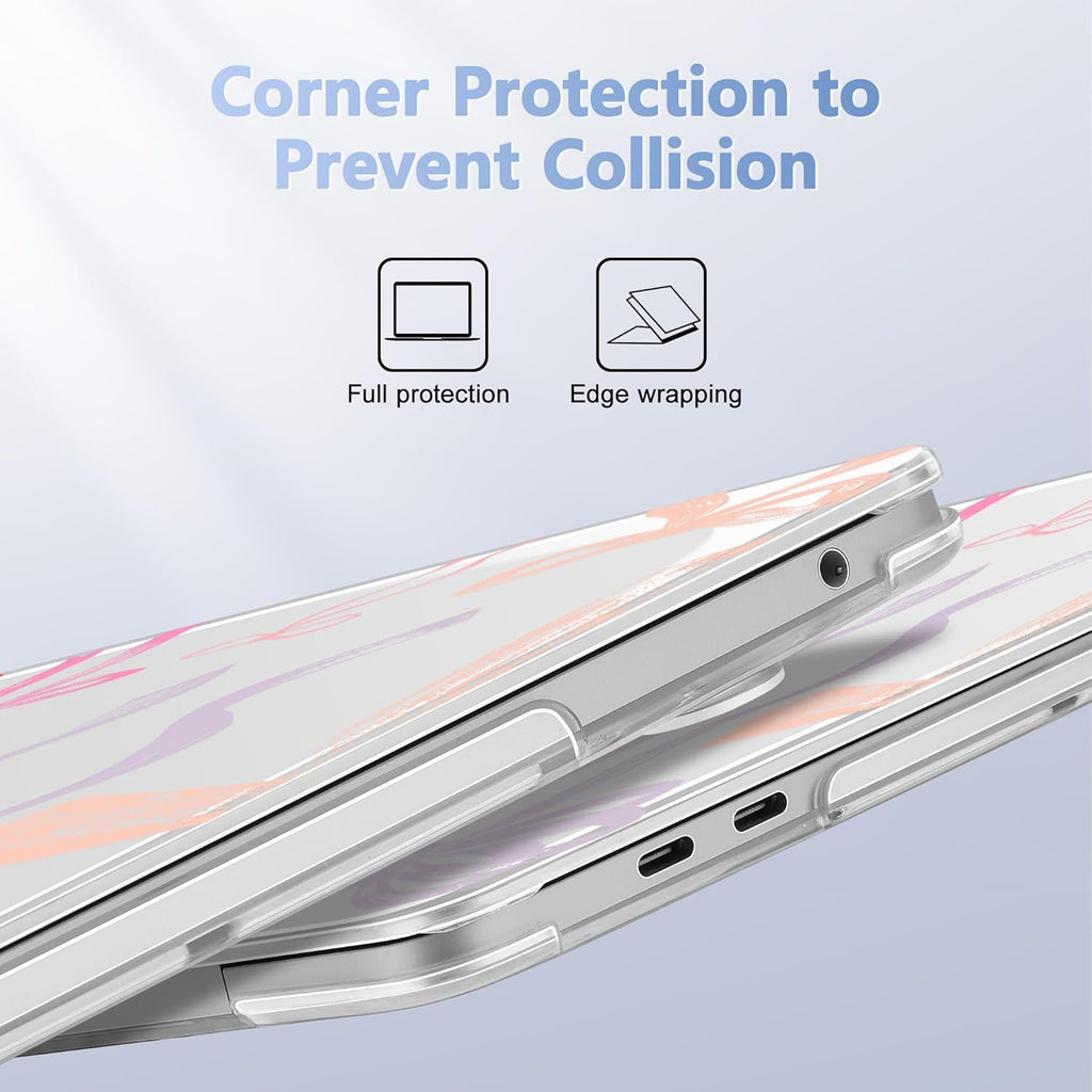 May Chen for MacBook Pro 13 inch Case 2022 2021 2020 Release A2338 M2 M1 A2289 A2251, Plastic Crystal Hard Shell Case Cover for MacBook Pro 13 inch Touch Bar Fits Touch ID, Bows Girly