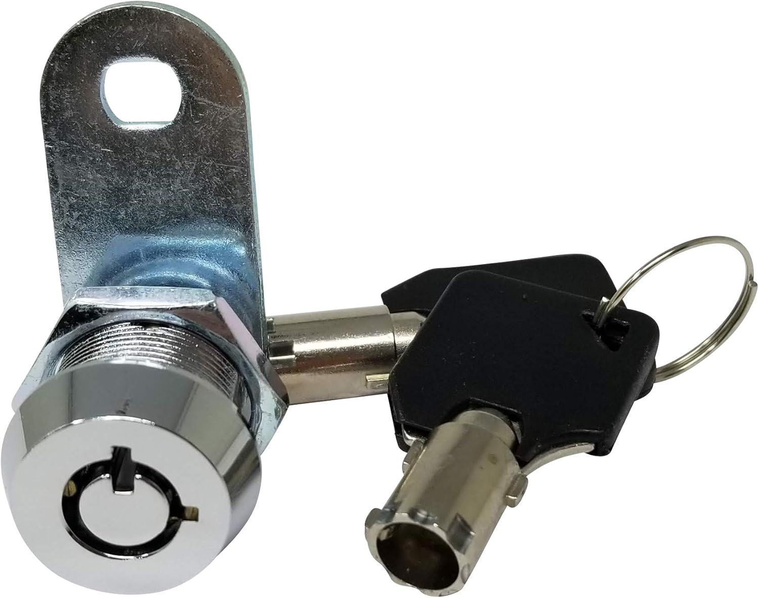 Admiral Locks Tubular Cam Lock, Keyed Alike Removable Key RV Compartment Storage Lock Cabinet Locks (Chrome Pack of 5, 5/8" 90°)
