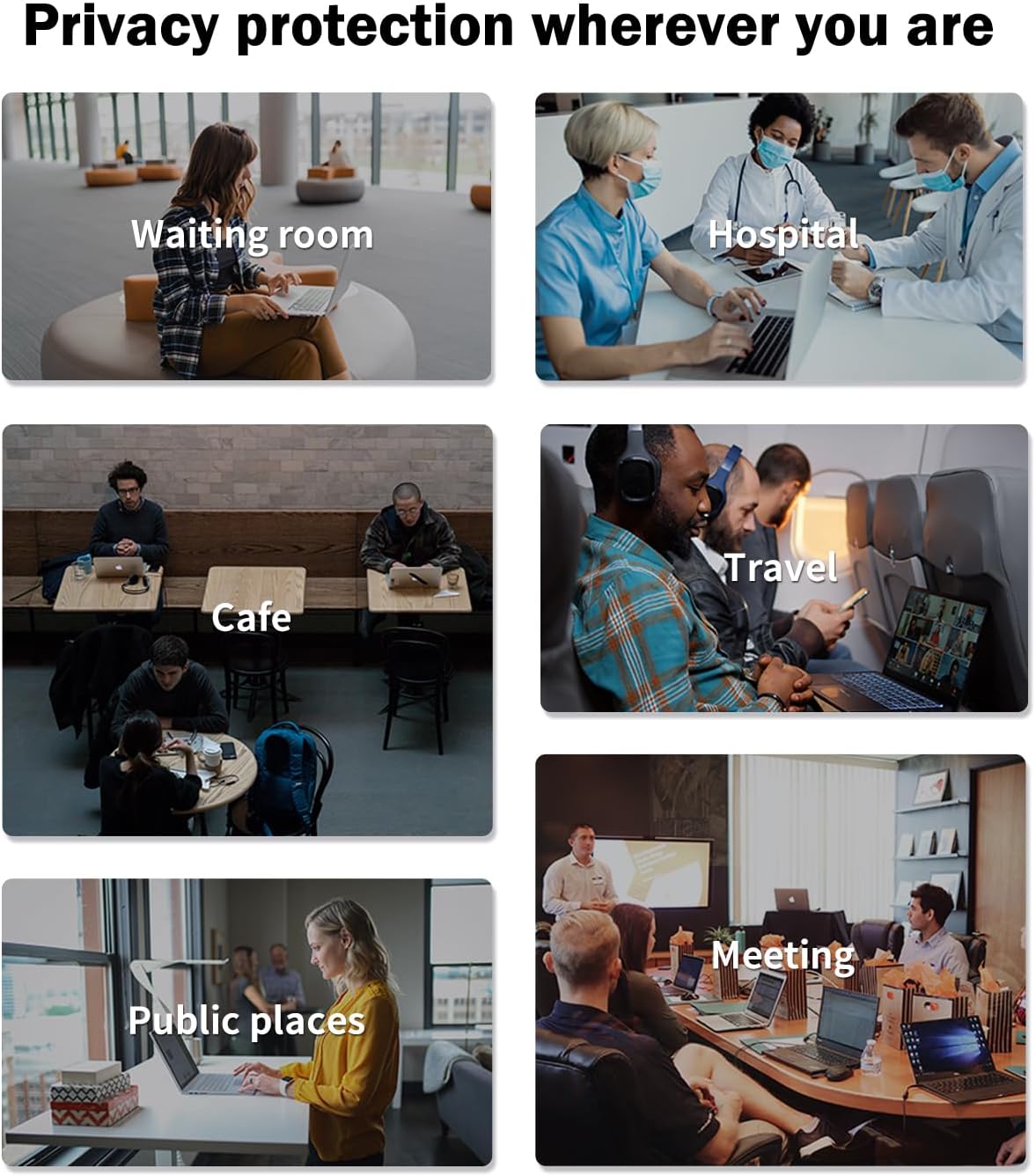 F FORITO 360° Privacy Screen Protector Compatible with MacBook Pro 16 inch (2024, 2023, 2022, 2021, M4, M3, M2, M1, Pro, Max), Anti Peeping Anti Glare Anti Blue Light Laptop Privacy Screen Shield