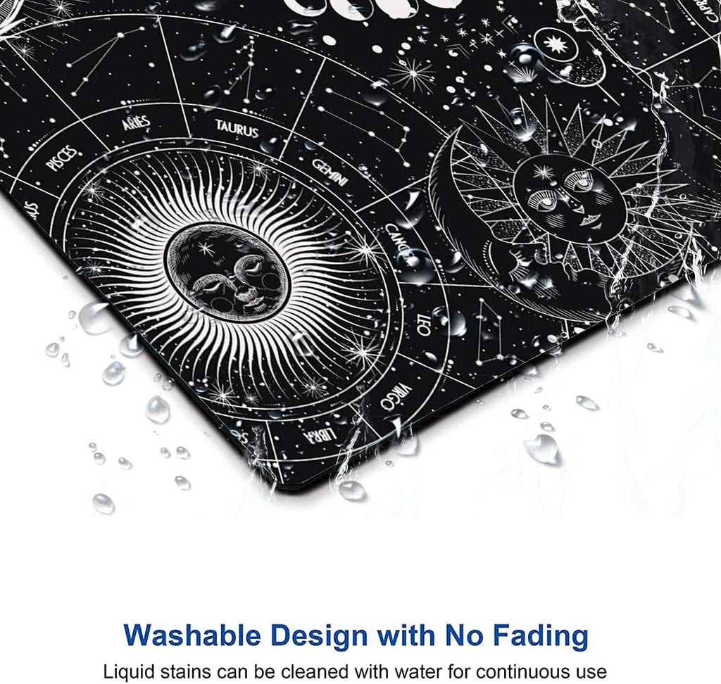 Moon Sun Mouse Pad - Custom Design, Waterproof, Non-Slip Rubber Base, Office Laptop, 9.5"x7.9"x0.12" Inch
