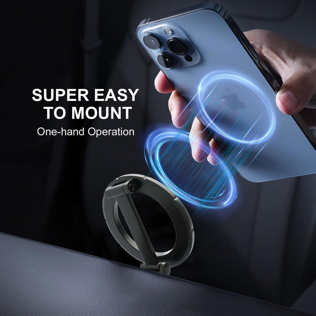Fits MagSafe Car Mount for Car Dash&Tesla Screen[All-Metal] Ultra Magnetic Phone Holder for car, 360° Adjustable Car Phone Mount for iPhone 16 15 14 13 Pro Max ，Metal