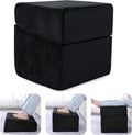 ROYALAY Adjustabl Foot Rest Under Desk for Office, High-Density Foam Foot Rest with 3 Adjustable Heights, Ergonomic Footrest with Washable Cover for Home, Airplane, Travel(16 * 14.5 * 17in, Black)