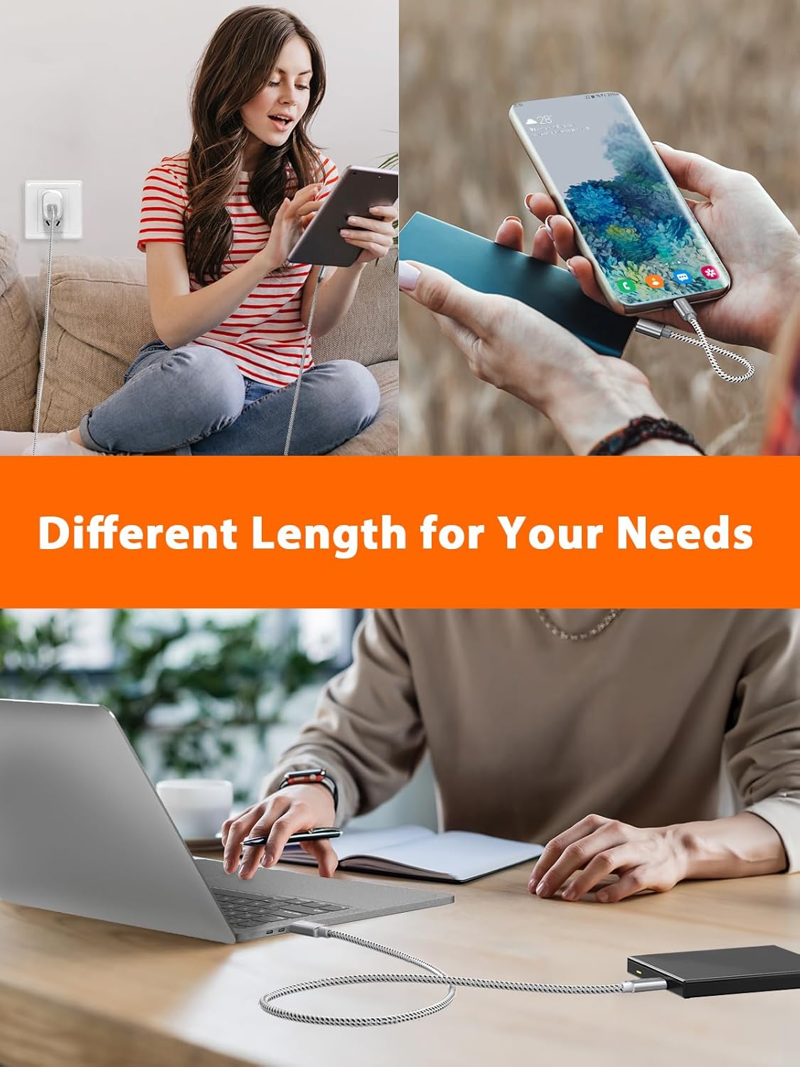 CableCreation USB A to USB C Short Cable 1FT 10Gbps, 3A Fast Charging, USB-C 3.1 Gen 2 for Carplay Android Auto, Type C Cord for iPhone 16 15 Pro SSD Galaxy MacBook Pixel iPad