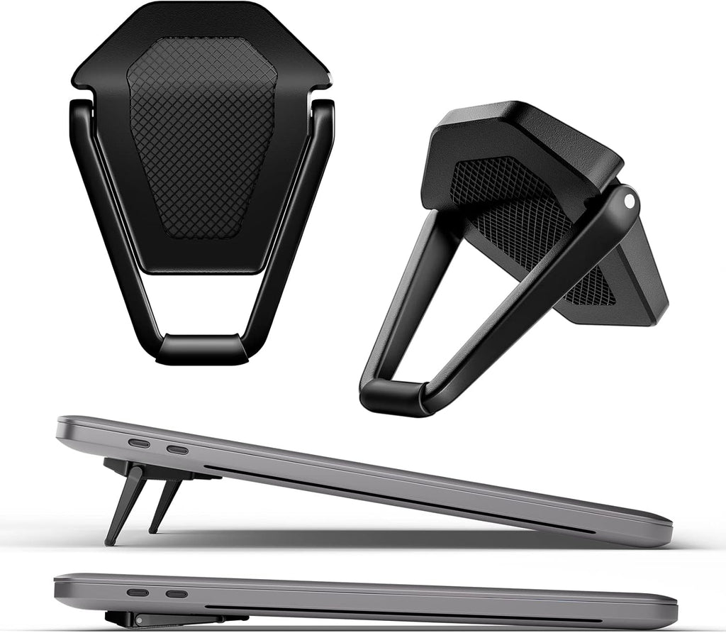 Laptop Stand for Desk, Portable Anti-Slip Keyboard Riser, Zinc Alloy Keyboard Stands, Computer Stand Compatible with MacBook Air/Pro, 10-15.6 Inches Laptops and Keyboards (Black)