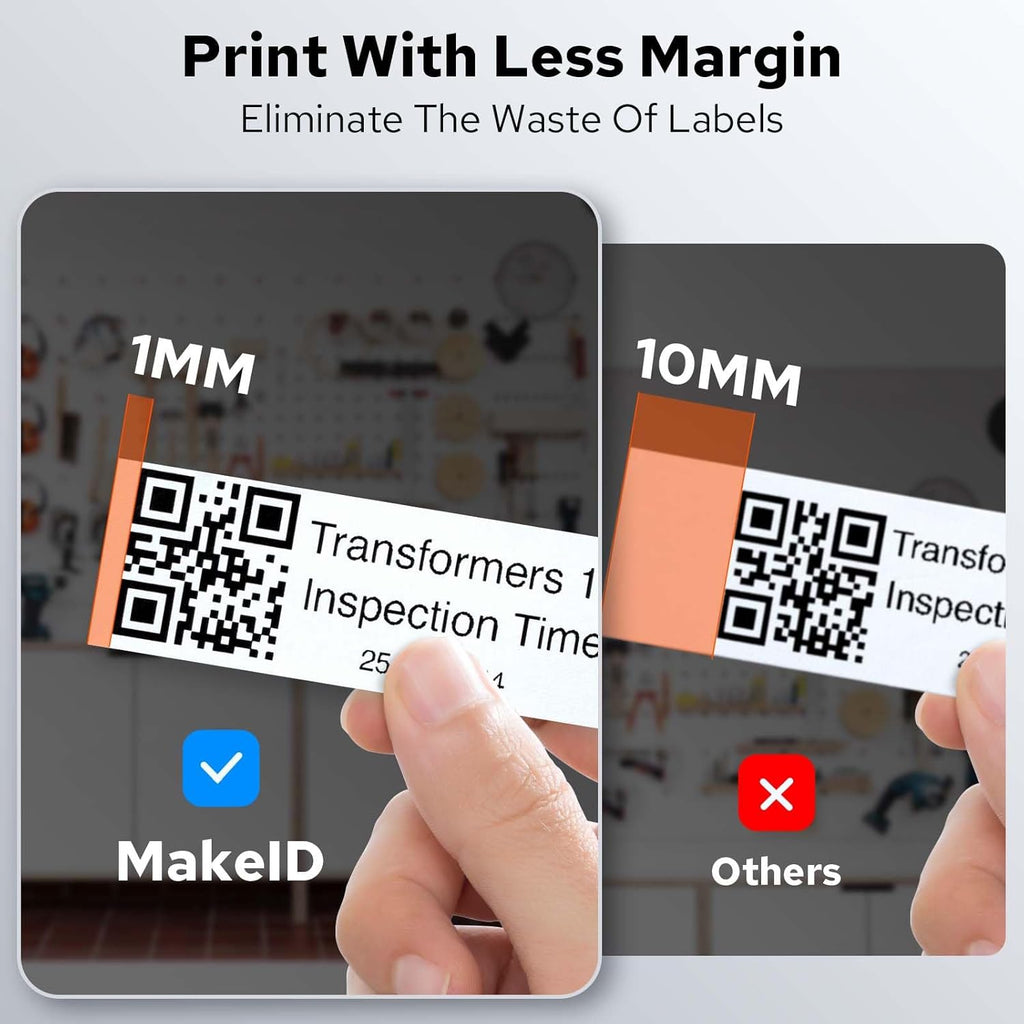 Makeid P31 Industrial Label Maker, Thermal Transfer Label Printer Portable Bluetooth Labeler with 0.71" W x 26.24ft L Label, Wire and Cable Labeling Machine for Job Sites, Fast Creat and Print Label